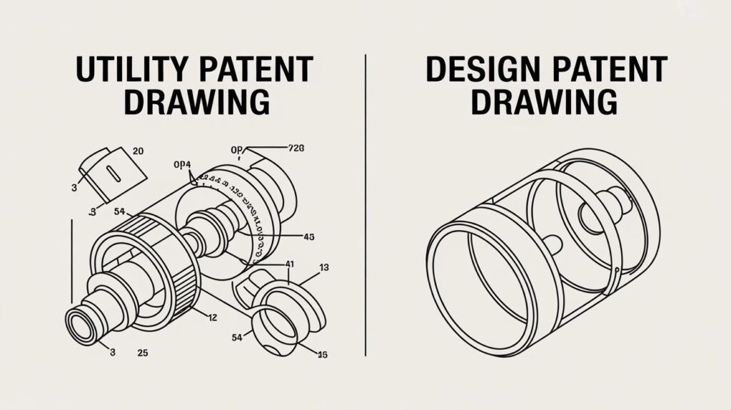 Utility vs Design Patent Drawings: A Technical Comparison Every Inventor Should Know